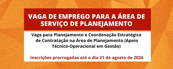 banner intranet vaga planejamento inscrições prorrogadas